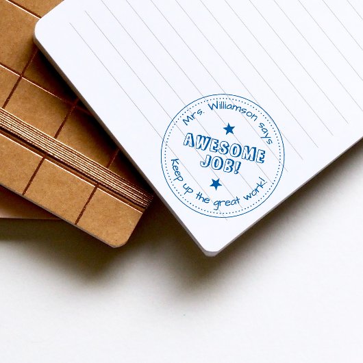 Eenvoudige sterren en persoonlijke Geweldige taakl Rubberstempel