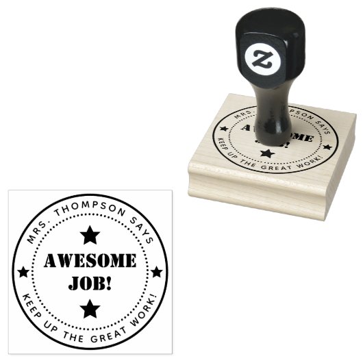 Eenvoudige sterren | Gepersonaliseerde Geweldige J Rubberstempel (Gestempeld)
