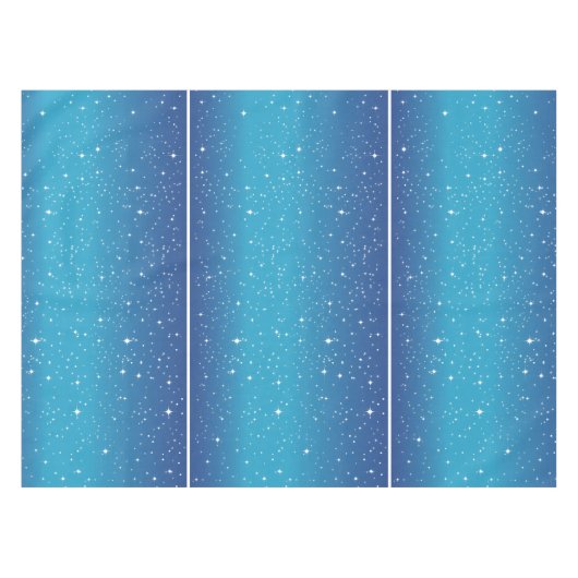 Eenvoudige sterren op blauwe gradiëntachtergrond tafelkleed (Voorkant (Horizontaal))