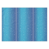 Eenvoudige sterren op blauwe verloopachtergrond tafelkleed (Voorkant (Horizontaal))