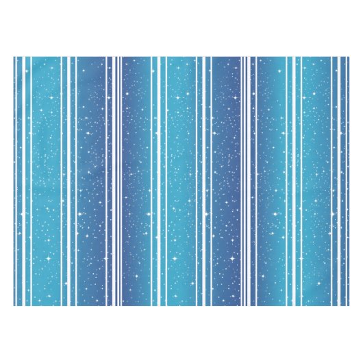 Eenvoudige sterren op een blauwe helling met witte tafelkleed (Voorkant (Horizontaal))