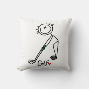 Eenvoudige Stick Figure Golfer Kussen