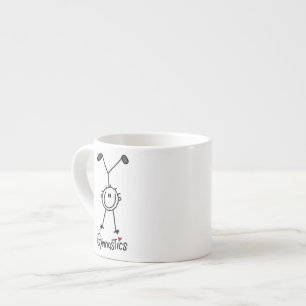 Eenvoudige Stick Figure Gymnast Espresso Kop