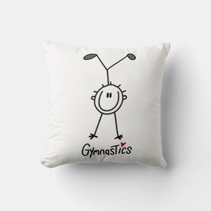 Eenvoudige Stick Figure Gymnast Kussen