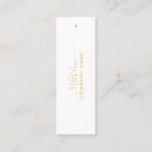 Eenvoudige sticker - Goud & Witte Giftlabels Mini Visitekaartje (Voorkant)