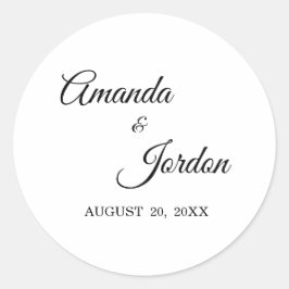 Eenvoudige Stickers voor zwart-witkalligrafie