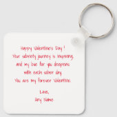 Eenvoudige Stickman Figuur, nuchterheid Valentijns Sleutelhanger (Achterkant)