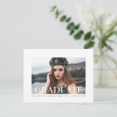Eenvoudige stijl | Aankondiging foto-Afstuderen (Staand voorkant)
