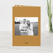 Eenvoudige Stijl Goud Vrolijk Kerstmis 2 Foto Feestdagen Kaart (Achterkant)