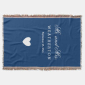 Eenvoudige Stijl Meneer en Mevrouw Trouwnamen Datu Deken (Voorkant)