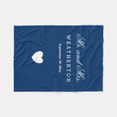 Eenvoudige Stijl Meneer en Mevrouw Trouwnamen Datu Fleece Deken (Voorkant (Horizontaal))