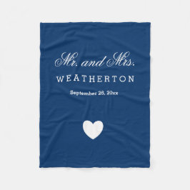 Eenvoudige Stijl Meneer en Mevrouw Trouwnamen Datu Fleece Deken