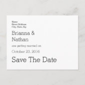 Eenvoudige stijl Mr en Mrs Wedding Names Date B07 Aankondigingskaart (Achterkant)