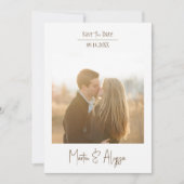 Eenvoudige Stijl Platte Save The Date Kaart (Voorkant)