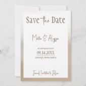 Eenvoudige Stijl Platte Save The Date Kaart (Achterkant)