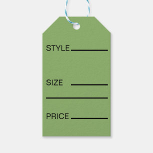 Eenvoudige stijl prijs maat cadeaulabel
