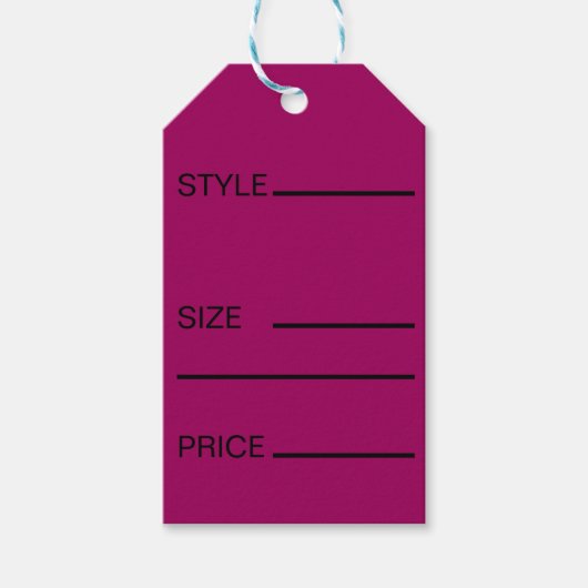 Eenvoudige stijl prijs maat cadeaulabel (Voorkant)