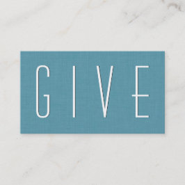 Eenvoudige stijl van Aqua NONPROFIT V37 Visitekaartje