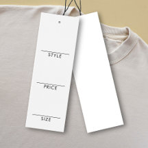Eenvoudige stijlprijsgrootte Mini Hang Labels