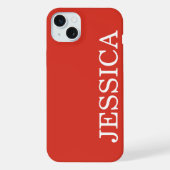 EENVOUDIGE STIJLVOLE AANGEPASTE NAAM MODERN ROOD iPhone HOESJE (Achterkant)