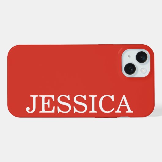 EENVOUDIGE STIJLVOLE AANGEPASTE NAAM MODERN ROOD iPhone HOESJE (Achterkant horizontaal)