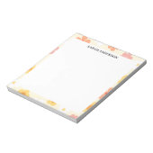 EENVOUDIGE STIJLVOLE MODERNE AANGEPASTE NAAM BLOEM NOTITIEBLOK (Linkerzijde)