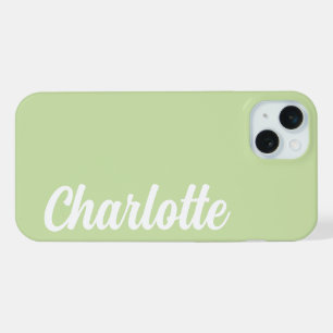 EENVOUDIGE STIJLVOLE MODERNE AANGEPASTE NAAM iPhone 15 PLUS CASE