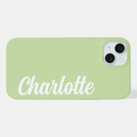 EENVOUDIGE STIJLVOLE MODERNE AANGEPASTE NAAM iPhone HOESJE (Achterkant horizontaal)