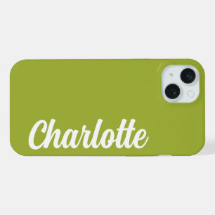 EENVOUDIGE STIJLVOLE MODERNE AANGEPASTE NAAM  iPhone 15 PLUS CASE