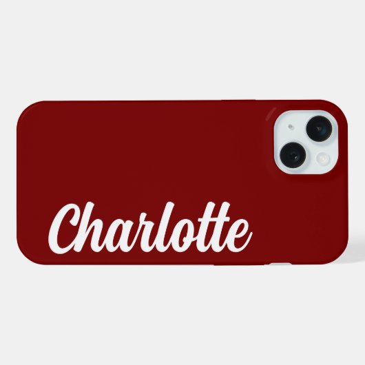 EENVOUDIGE STIJLVOLE MODERNE AANGEPASTE NAAM iPhone HOESJE (Achterkant horizontaal)