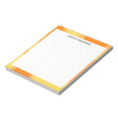 EENVOUDIGE STIJLVOLE MODERNE AANGEPASTE NAAM ORANJ NOTITIEBLOK (Linkerzijde)