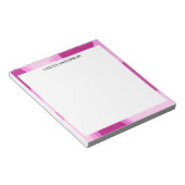 EENVOUDIGE STIJLVOLE MODERNE AANGEPASTE NAAM ROZE NOTITIEBLOK (Schuin)