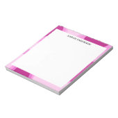 EENVOUDIGE STIJLVOLE MODERNE AANGEPASTE NAAM ROZE NOTITIEBLOK (Linkerzijde)