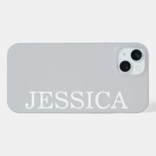 EENVOUDIGE STIJLVOLE OP MAAT GEMAAKTE NAAM MODERN iPhone 15 PLUS CASE