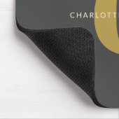 Eenvoudige stijlvolle afbeelding in zwart goud muismat (Hoek)