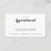 Eenvoudige stijlvolle afspraak herinneringskaart afsprakenkaartje (Voorkant)