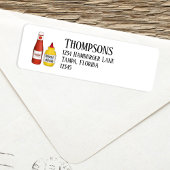 Eenvoudige stijlvolle basis ketchup en mosterd etiket