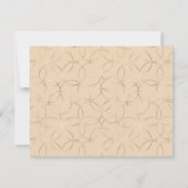 Eenvoudige stijlvolle beige en gouden cirkelvormig notitiekaartje (Achterkant)