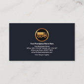 Eenvoudige stijlvolle blauwe lagen Gold Stripe Mod Visitekaartje (Achterkant)