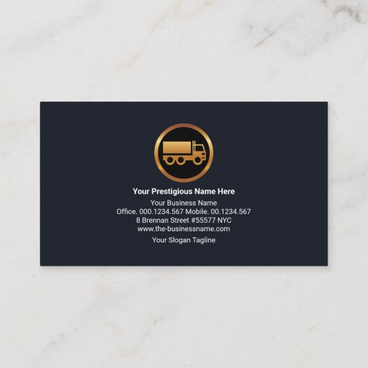 Eenvoudige stijlvolle blauwe lagen Gold Stripe Mod Visitekaartje (Achterkant)