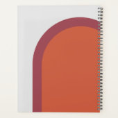 Eenvoudige stijlvolle boog met groot monogram Init Planner (Achterkant)