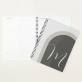 Eenvoudige stijlvolle boog met uw Monogram Initiaa Planner (Display)