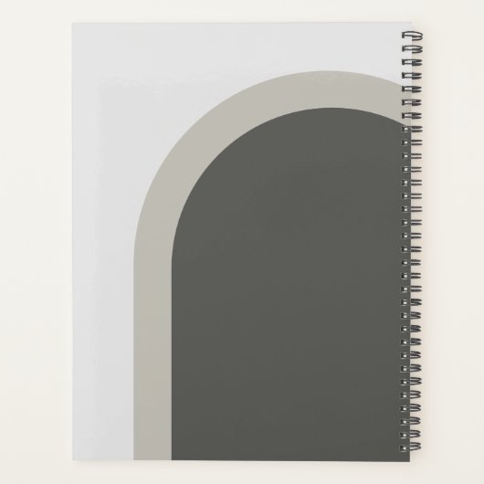 Eenvoudige stijlvolle boog met uw Monogram Initiaa Planner (Achterkant)