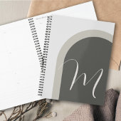 Eenvoudige stijlvolle boog met uw Monogram Initiaa Planner