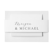 Eenvoudige stijlvolle bruid en bruidegom naam logo uitnodigingen wikkel (Voorkant Voorbeeld)