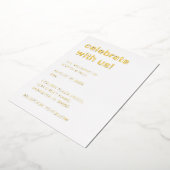 Eenvoudige stijlvolle bruiloft Folie uitnodiging (Gedraaid)