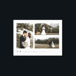 Eenvoudige stijlvolle bruiloft geheugen aandenken  canvas afdruk<br><div class="desc">Pas je aan met je eigen trouwfoto's en trouwdatum. © Gorjo Design. Gemaakt voor je via het Zazzle platform. // Nota: de foto's die worden gebruikt zijn placeholder slechts afbeeldingen. U zult met uw eigen foto's moeten vervangen alvorens opdracht te geven tot/druk uit. Neem contact met me op als je...</div>