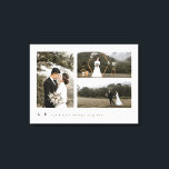 Eenvoudige stijlvolle bruiloft geheugen aandenken  canvas afdruk<br><div class="desc">Pas je aan met je eigen trouwfoto's en trouwdatum. © Gorjo Design. Gemaakt voor je via het Zazzle platform. // Nota: de foto's die worden gebruikt zijn placeholder slechts afbeeldingen. U zult met uw eigen foto's moeten vervangen alvorens opdracht te geven tot/druk uit. Neem contact met me op als je...</div>