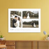 Eenvoudige stijlvolle bruiloft geheugen aandenken canvas afdruk (Insitu (Woonkamer))