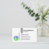 Eenvoudige stijlvolle Button CEO Founder Visitekaartje (Staand voorkant)